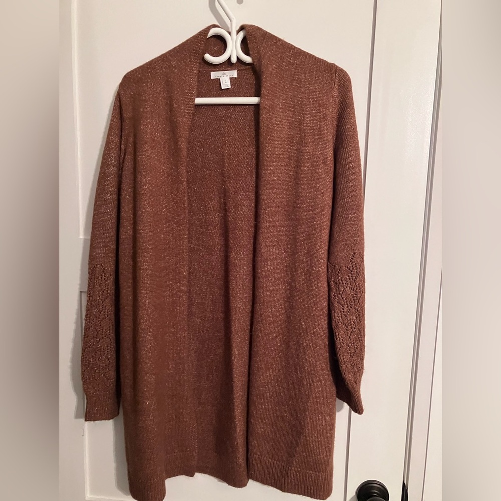 RW and Co - Mid length rust coloured Cardigan
